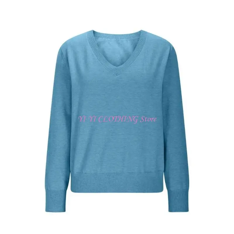 N5KF Autumn Women's Sweater Top Long Sleeve V Neck Casual Loose Fit Knitwear Jumper
N5KF Autumn Women's Sweater Top Long Sleeve V Neck Casual Loose Fit Knitwear Jumper