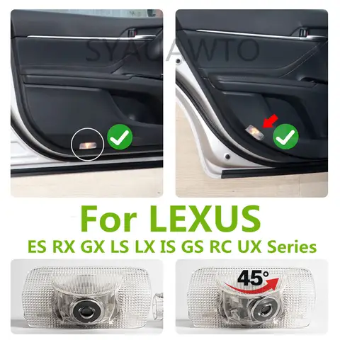 LED Car Door Welcome Logo Projector Ghost Shadow Light Accessories For Lexus RX ES GX LS LX IS GS RC UX Series ES200 ES250 ES260