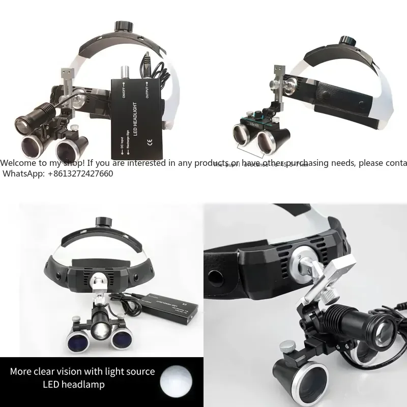 3.5X/2.5X Magnification Binocular Loupe Surgery Magnifier with Headlight LED Light Medical Operation Loupe
3.5X/2.5X Magnification Binocular Loupe Surgery Magnifier with Headlight LED Light Medical Operation Loupe