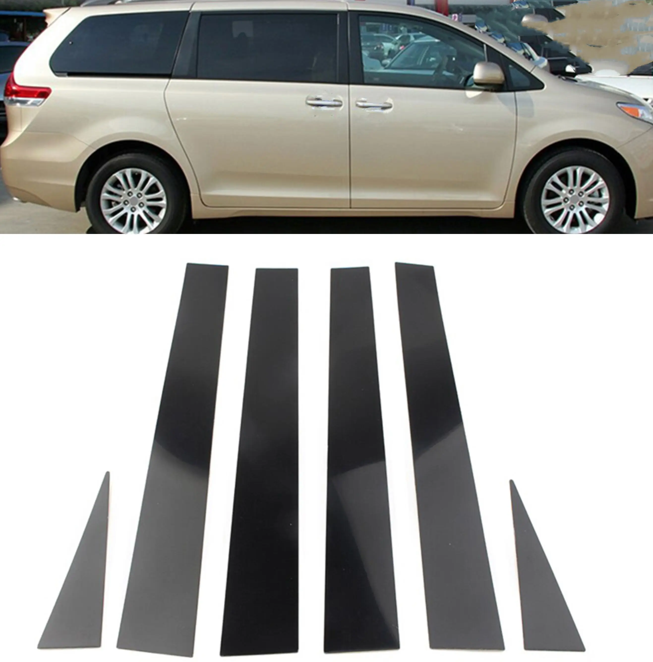Gloss Black Column B C Pillar Posts Fit For Toyota Sienna 2002 2003 2004 2005 2006 2007 2008 2009 Door Window Trim Cover
Gloss Black Column B C Pillar Posts Fit For Toyota Sienna 2002 2003 2004 2005 2006 2007 2008 2009 Door Window Trim Cover