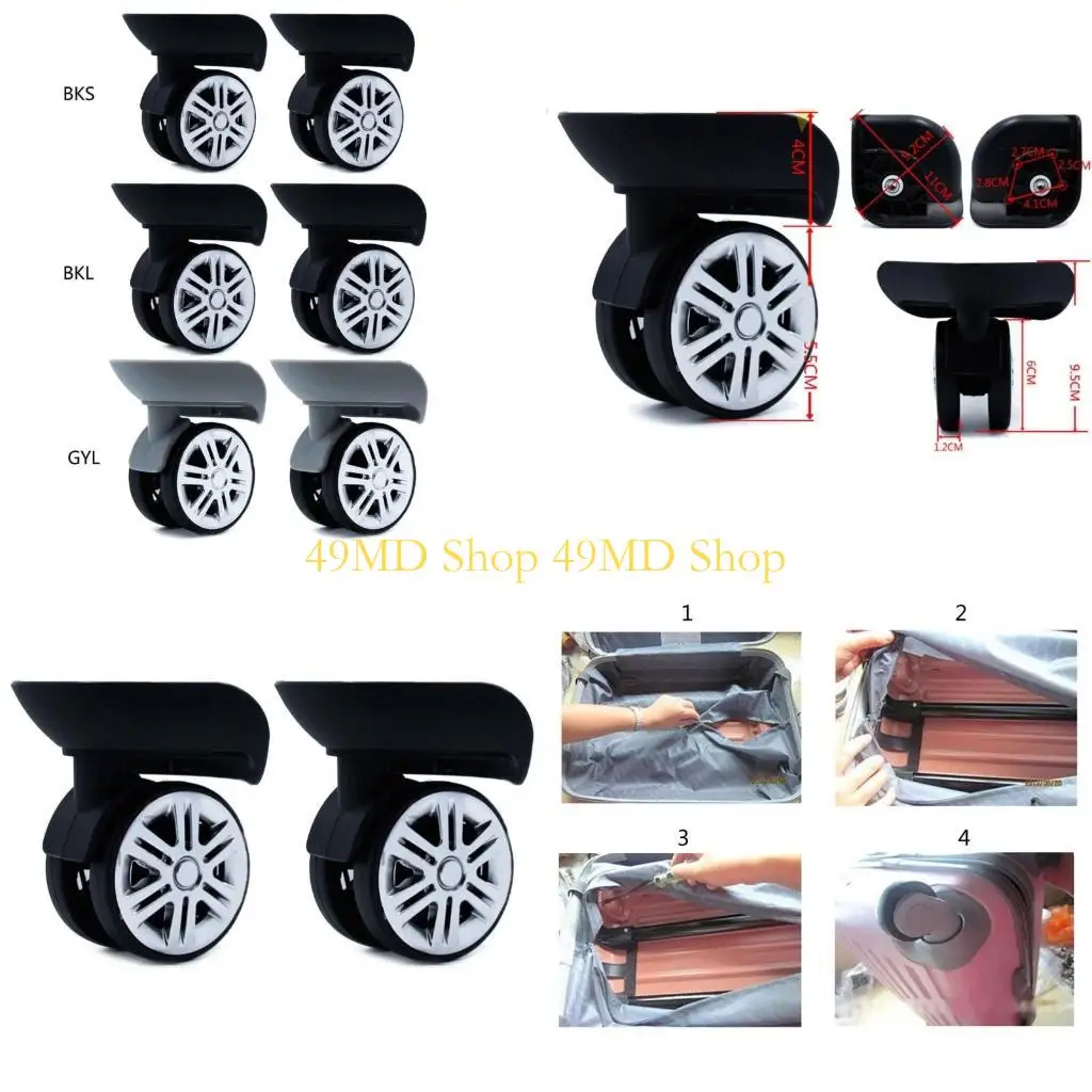 49MD Practical Trolley Case Luggage Wheel Left & Right Luggage Replacement
49MD Practical Trolley Case Luggage Wheel Left & Right Luggage Replacement
