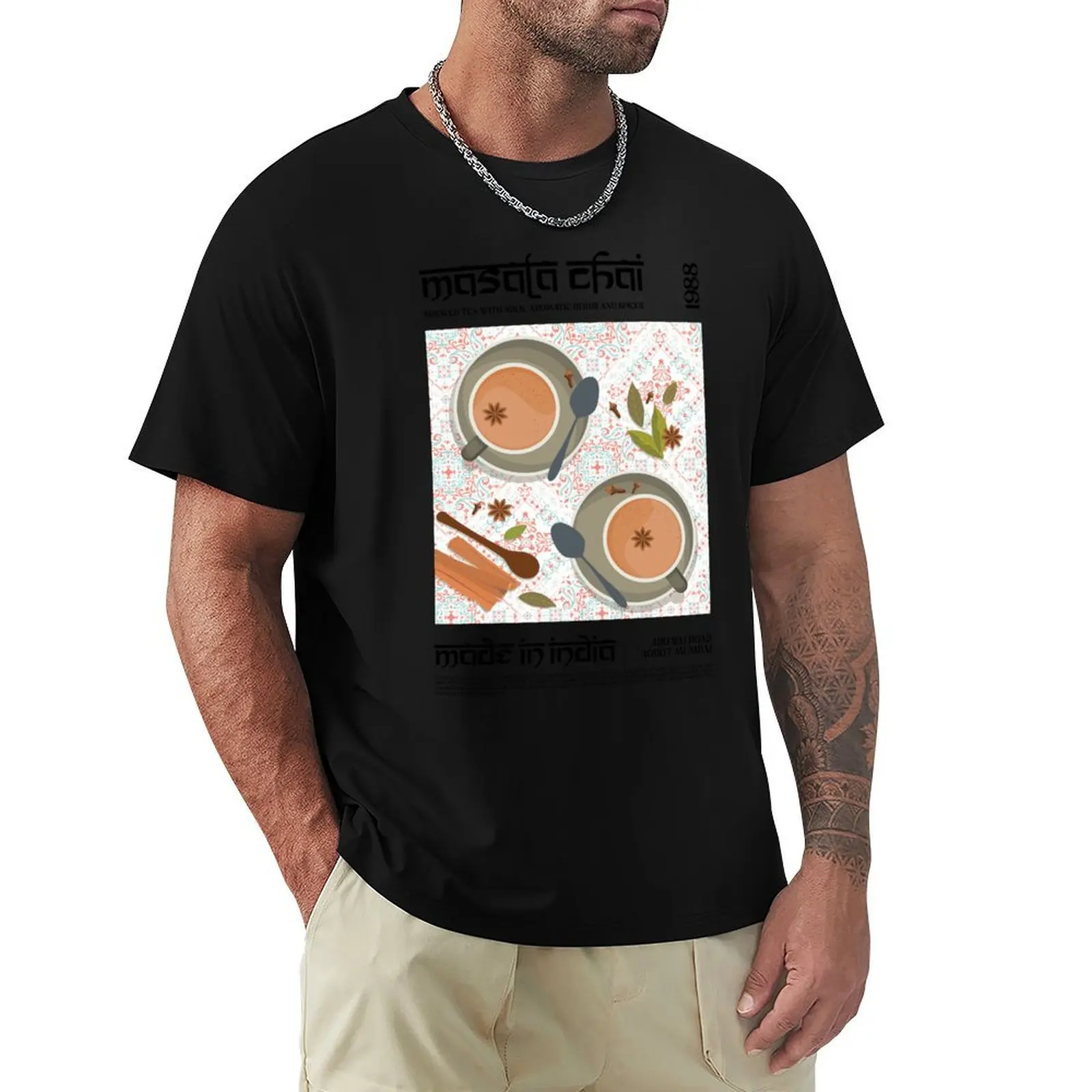 Masala Chai Wall Art T-Shirt Outdoor Working T-Shirt
Masala Chai Wall Art T-Shirt Outdoor Working T-Shirt