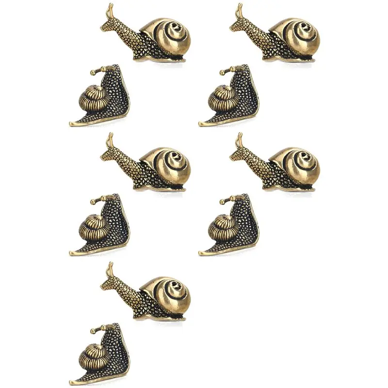 ABUI-10Pcs Snail Decor Outdoor Pond Garden Snail Figurine Brass Snail With Decor Effect The Meaning Of The Snail Walk Slowly
ABUI-10Pcs Snail Decor Outdoor Pond Garden Snail Figurine Brass Snail With Decor Effect The Meaning Of The Snail Walk Slowly