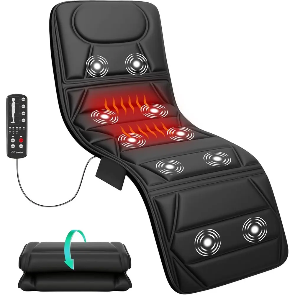 Full Body Vibration Massage Mat with 10 Motors and 5 Massage Modes, Heating Feature, Auto-Off for Men and Women
Full Body Vibration Massage Mat with 10 Motors and 5 Massage Modes, Heating Feature, Auto-Off for Men and Women