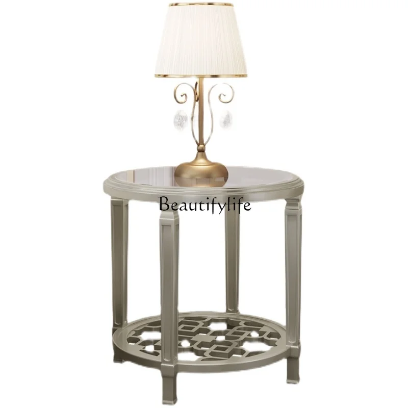 Light luxury modern small apartment wooden hollow edge living room Nordic round tempered glass table
Light luxury modern small apartment wooden hollow edge living room Nordic round tempered glass table