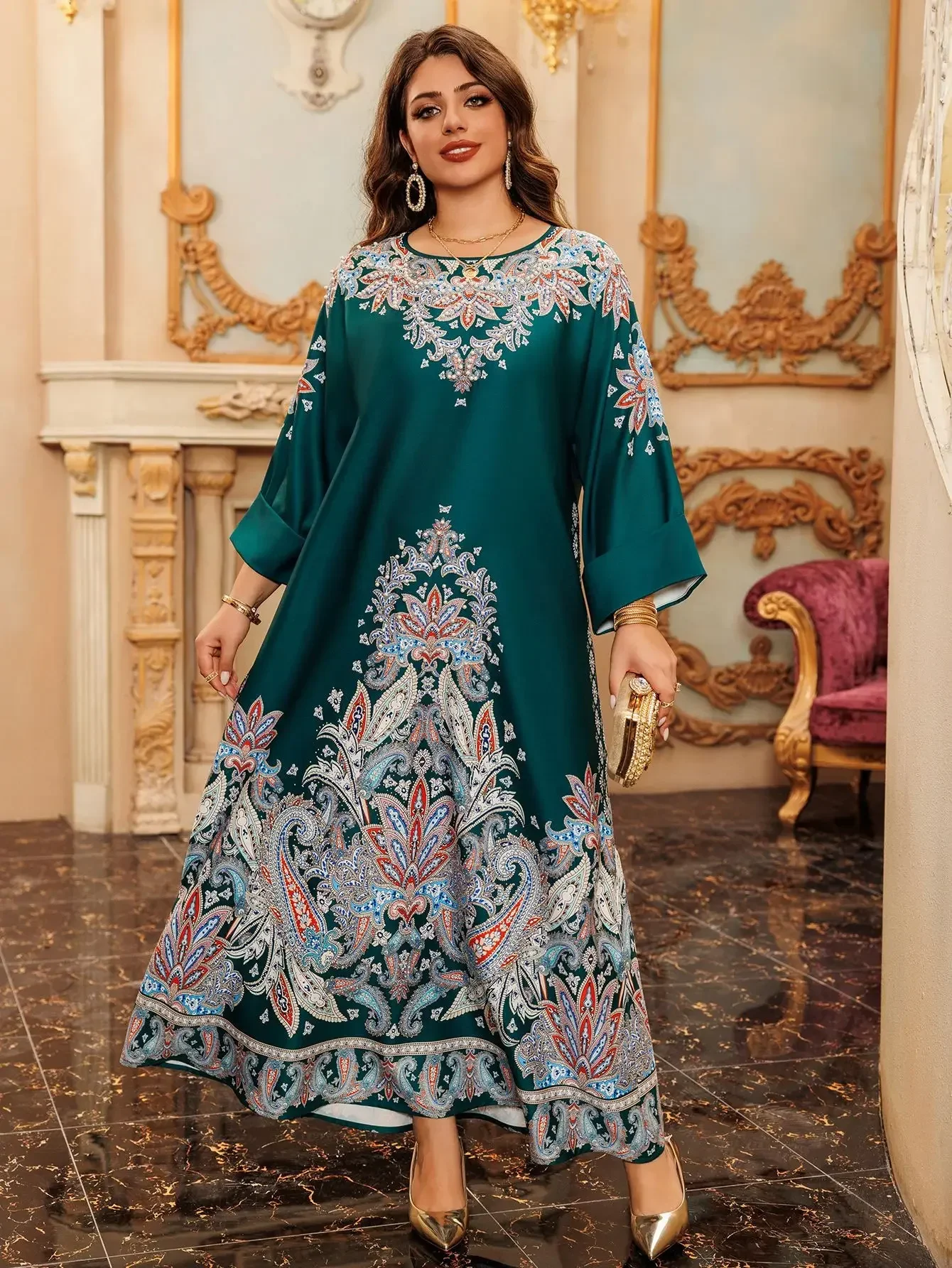 Eid Mubarak Djellaba Print Abaya Women Muslim Dubai Maxi Dress Beaded Abayas Morocco Kaftan Turkey Robe Gown Gulf Jalabiya Arab
Eid Mubarak Djellaba Print Abaya Women Muslim Dubai Maxi Dress Beaded Abayas Morocco Kaftan Turkey Robe Gown Gulf Jalabiya Arab