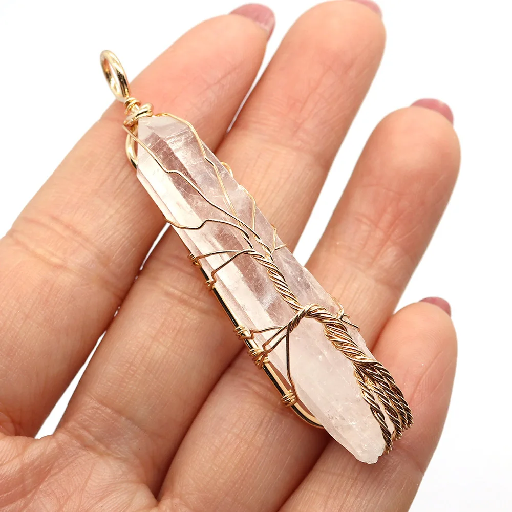 1PC Natural White Crystal Pendant Creative Wire Wrapped Healing Crystal Charms for Men Women Gift DIY Accessories Jewelry Making
1PC Natural White Crystal Pendant Creative Wire Wrapped Healing Crystal Charms for Men Women Gift DIY Accessories Jewelry Making