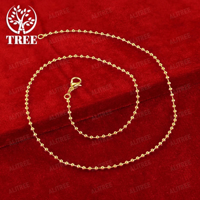 2mm 18k Gold Smooth Bead Necklace 16/18/20/22/24/26/28/30 Inch Chain Men Fashion Party Anniversary Jewelry Gift Accessories
2mm 18k Gold Smooth Bead Necklace 16/18/20/22/24/26/28/30 Inch Chain Men Fashion Party Anniversary Jewelry Gift Accessories