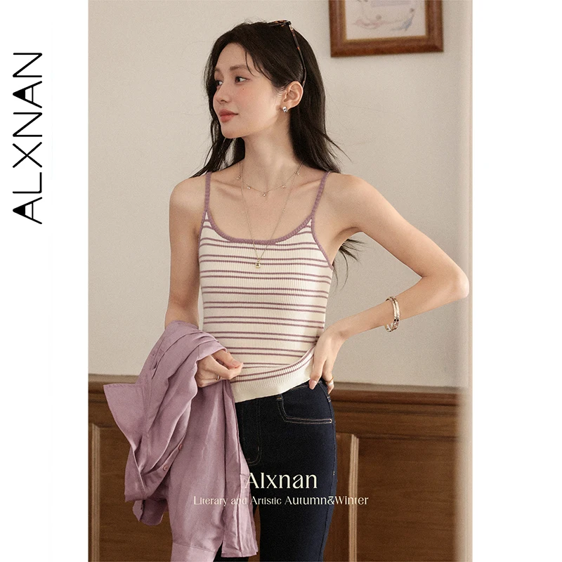 ALXNAN Colorblock Striped Camisole Women 2025 Summer Elegant Casual Sleeveless Top Holiday Beach Slim-fit Female Clothing L56737
ALXNAN Colorblock Striped Camisole Women 2025 Summer Elegant Casual Sleeveless Top Holiday Beach Slim-fit Female Clothing L56737