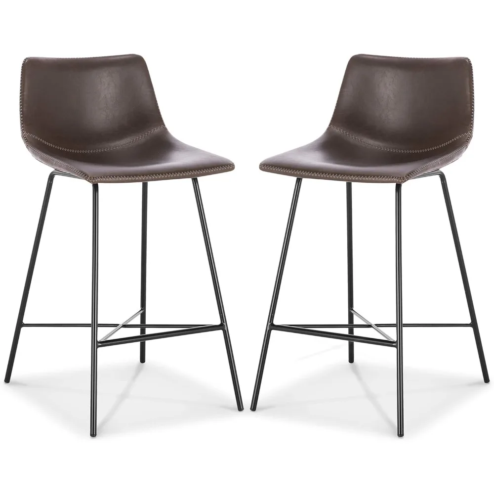 Counter Stool 24 inches - Counter Height Bar Stools Set of 2 - Sturdy Kitchen Stools with Backs Comfortable Bar Chair - Modern
Counter Stool 24 inches - Counter Height Bar Stools Set of 2 - Sturdy Kitchen Stools with Backs Comfortable Bar Chair - Modern