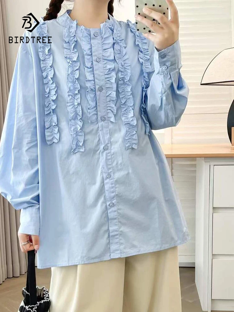 Новая женская хлопковая блузка с длинным рукавом на весну 2026 года, с воротником-стойкой, оборками и пэчворком, в стиле Mori Girl и французской принцессы, свободного кроя T61549CC
Новая женская хлопковая блузка с длинным рукавом на весну 2026 года, с воротником-стойкой, оборками и пэчворком, в стиле Mori Girl и французской принцессы, свободного кроя T61549CC