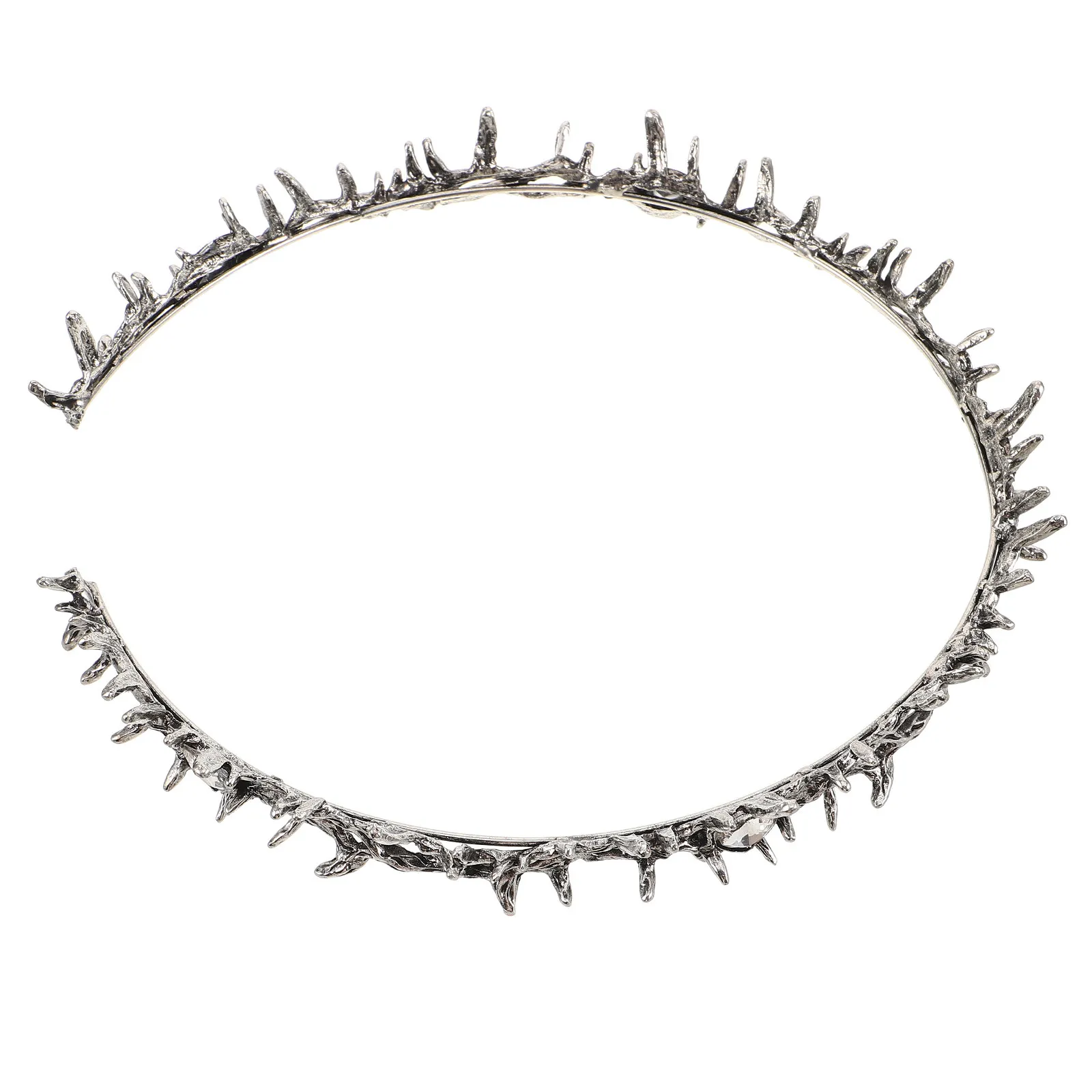 Crown of Halloween Headpiece Thorn Crown Headband Gothic Cosplay Party Costume Accessories Silver Decor
Crown of Halloween Headpiece Thorn Crown Headband Gothic Cosplay Party Costume Accessories Silver Decor