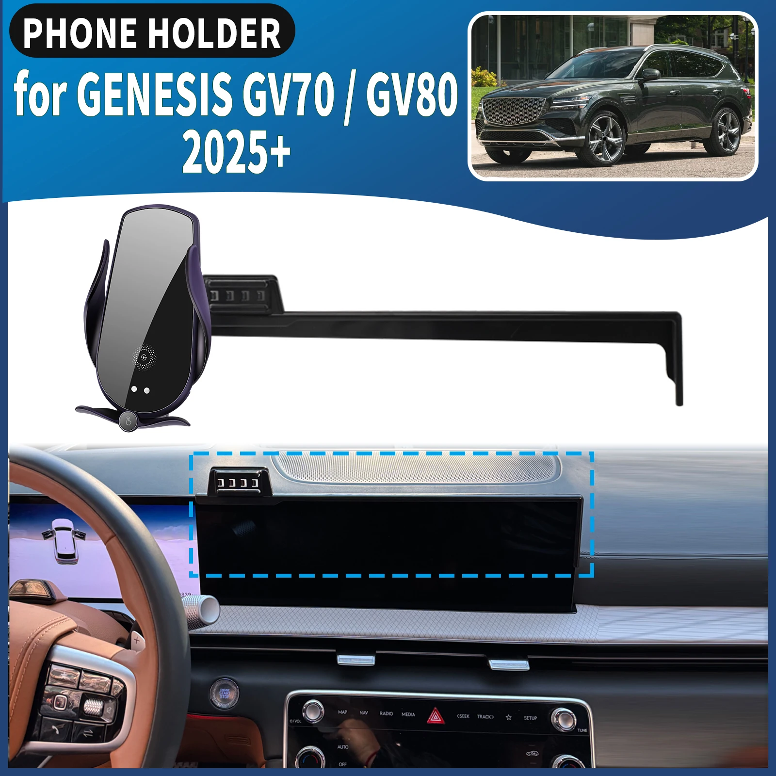 for GENESIS GV70 / GV80 2025 2026 2027 Car Phone Holder Mount Vehicle-Specific GPS Navigation Easy Installation accessoires
for GENESIS GV70 / GV80 2025 2026 2027 Car Phone Holder Mount Vehicle-Specific GPS Navigation Easy Installation accessoires