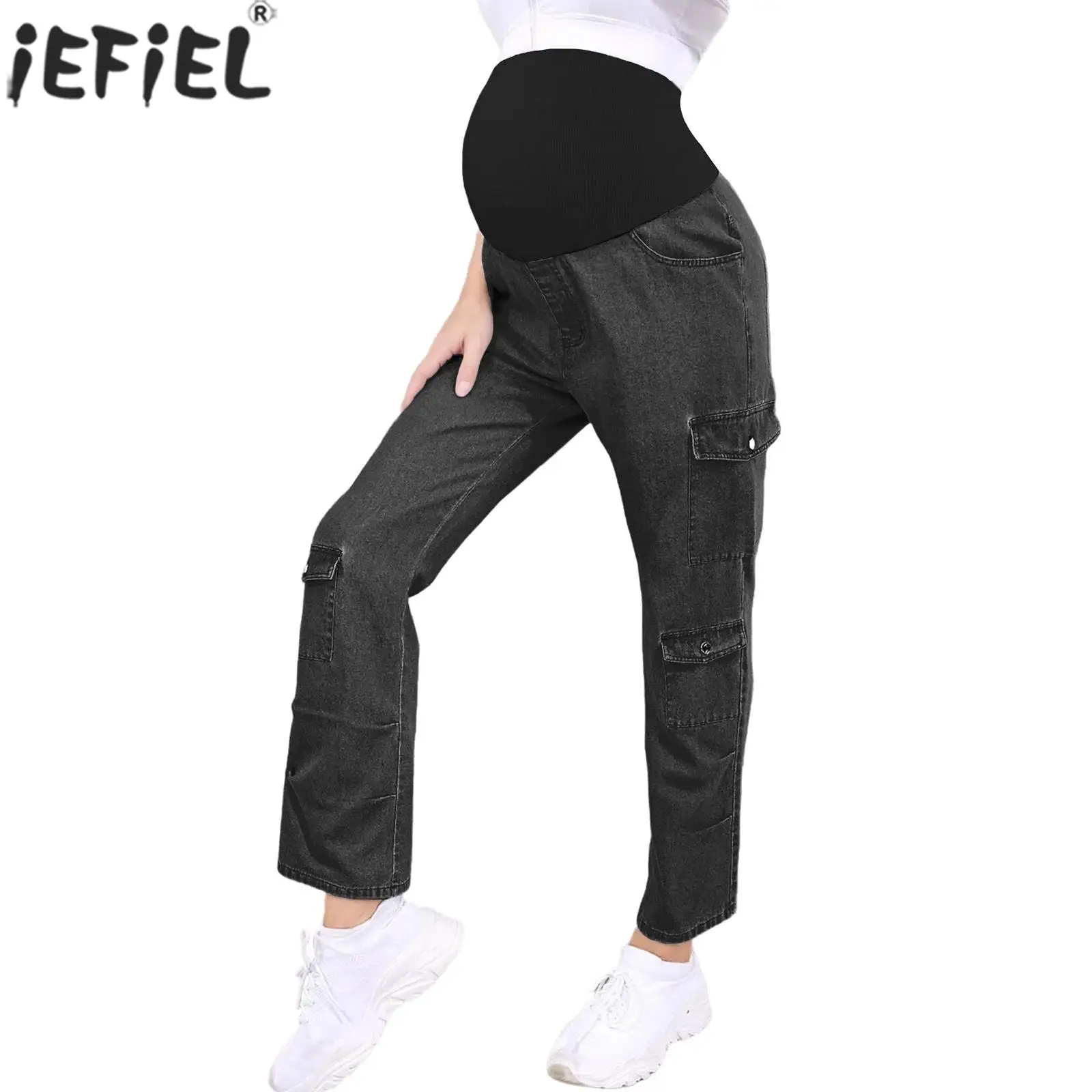 Maternity Casual High Waist Support Belly Cargo Jeans Fashion Loose Comfy Straight-Leg Denim Pants Pregnant Women Trousers
Maternity Casual High Waist Support Belly Cargo Jeans Fashion Loose Comfy Straight-Leg Denim Pants Pregnant Women Trousers