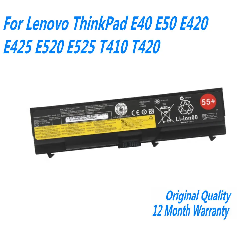 NEW 10.8V 57Wh 42T4791 Laptop Battery For Lenovo ThinkPad E40 E50 E420 E425 E520 E525 T410 T420 L410 L412 L420 42T4790 42T4235
NEW 10.8V 57Wh 42T4791 Laptop Battery For Lenovo ThinkPad E40 E50 E420 E425 E520 E525 T410 T420 L410 L412 L420 42T4790 42T4235