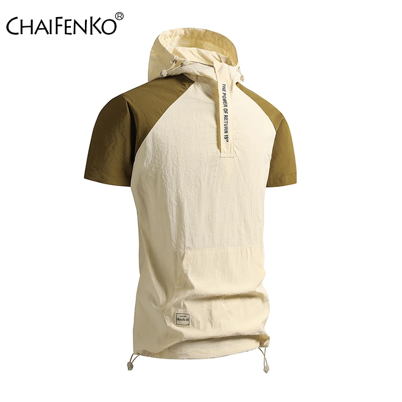 Уличная модная мужская футболка с капюшоном и вырезом, новая простота, свободные дышащие топы, летняя повседневная удобная мужская футболка из ледяного шелка 
Уличная модная мужская футболка с капюшоном и вырезом, новая простота, свободные дышащие топы, летняя повседневная удобная мужская футболка из ледяного шелка