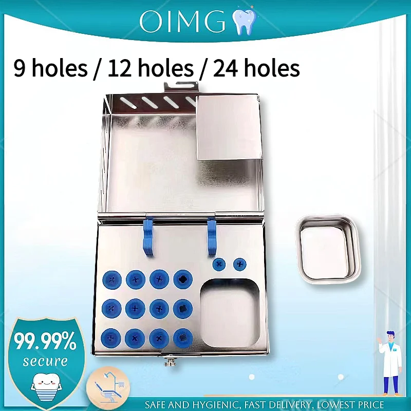 Stainless Steel Implant Drill Bur Screwdriver Holder, Dentist Dental Sterilization Cassette Storage Box
Stainless Steel Implant Drill Bur Screwdriver Holder, Dentist Dental Sterilization Cassette Storage Box