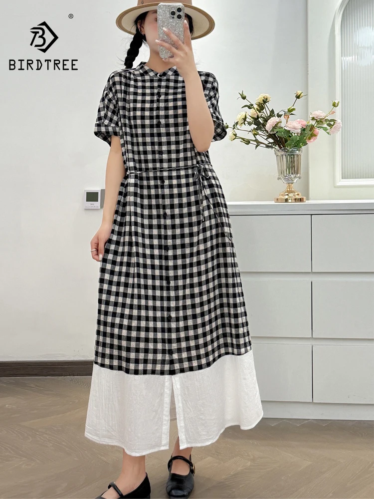 New 2026 Summer Women Cotton Short Sleeve Dresses, Stand Plaid Patchwork, Mori Girl Retro Japan Style Chic Loose Dress D65229CC
New 2026 Summer Women Cotton Short Sleeve Dresses, Stand Plaid Patchwork, Mori Girl Retro Japan Style Chic Loose Dress D65229CC