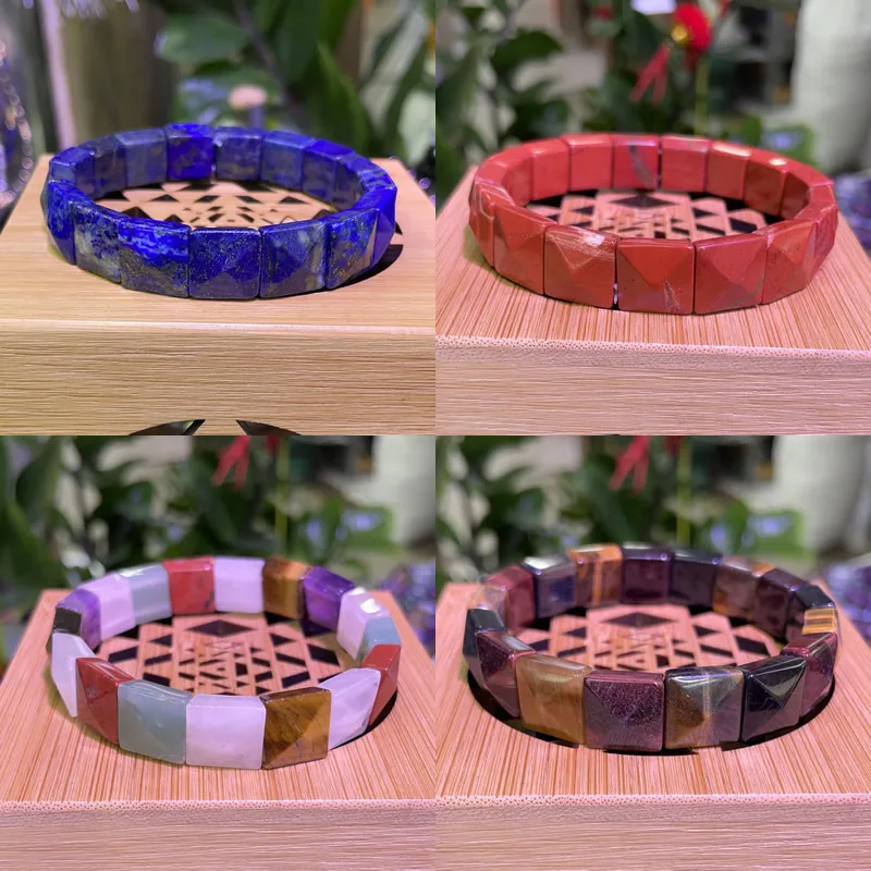 New 12MM Natural Stone Amethyst Tiger Eye Agate Crystal Rectangular Pyramid Bracelet For Men And Women Fashion Jewelry Wholesale
New 12MM Natural Stone Amethyst Tiger Eye Agate Crystal Rectangular Pyramid Bracelet For Men And Women Fashion Jewelry Wholesale