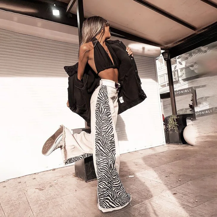 2024 Summer New Leopard Pattern Splicing Design Sense Jeans Women's Fashion Loose Wide Leg Trendy Brand Floor Dragging Pants
2024 Summer New Leopard Pattern Splicing Design Sense Jeans Women's Fashion Loose Wide Leg Trendy Brand Floor Dragging Pants