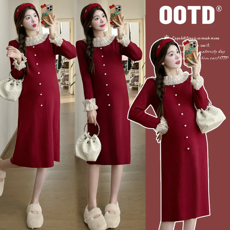 Autumn Winter Thick Warm Knitted Maternity Sweaters High Neck Loose Long Dress Clothes for Pregnant Women Pregnancy
Autumn Winter Thick Warm Knitted Maternity Sweaters High Neck Loose Long Dress Clothes for Pregnant Women Pregnancy