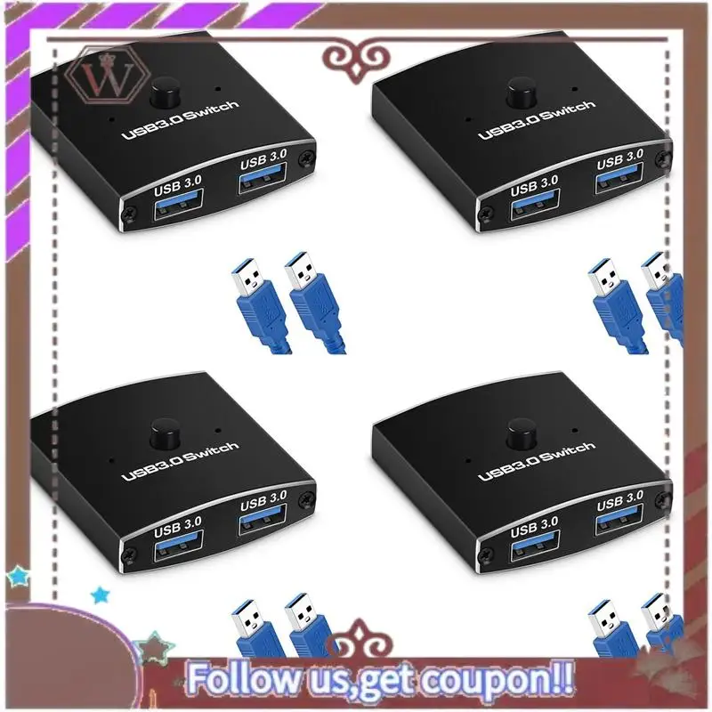 Latest 4X USB 3.0 Switch Selector KVM Switch 5Gbps 2 In 1 Out USB Switch USB 3.0 Two-Way Sharer For Printer Keyboard Mouse
Latest 4X USB 3.0 Switch Selector KVM Switch 5Gbps 2 In 1 Out USB Switch USB 3.0 Two-Way Sharer For Printer Keyboard Mouse