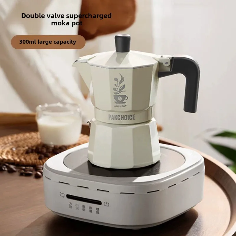 Double Valve Moka Pot - Cafetera Italiana, Electric Ceramic Stove, Double Pressure Manual Coffee Pot Set, Portable Coffee Maker
Double Valve Moka Pot - Cafetera Italiana, Electric Ceramic Stove, Double Pressure Manual Coffee Pot Set, Portable Coffee Maker