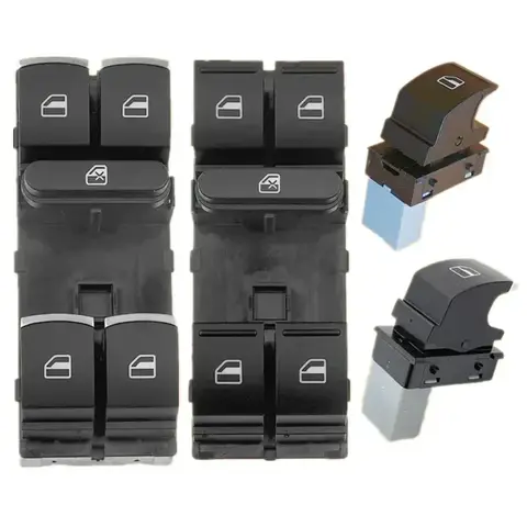 Electric Power Window Switch Red For VW Jetta Tiguan Golf GTI MK5 MK6 Passat B6 CC Seat Leon MK2 1K4959857 5ND959857 5K4959857