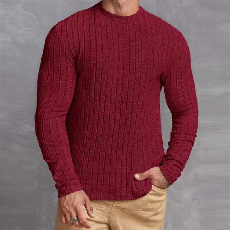 Casual Crew Neck Sweaters for Mens Autumn Leisure Long Sleeve Solid Color Slim Sweater Fashion Knitted Bottoming Tops Men Jumper
Casual Crew Neck Sweaters for Mens Autumn Leisure Long Sleeve Solid Color Slim Sweater Fashion Knitted Bottoming Tops Men Jumper