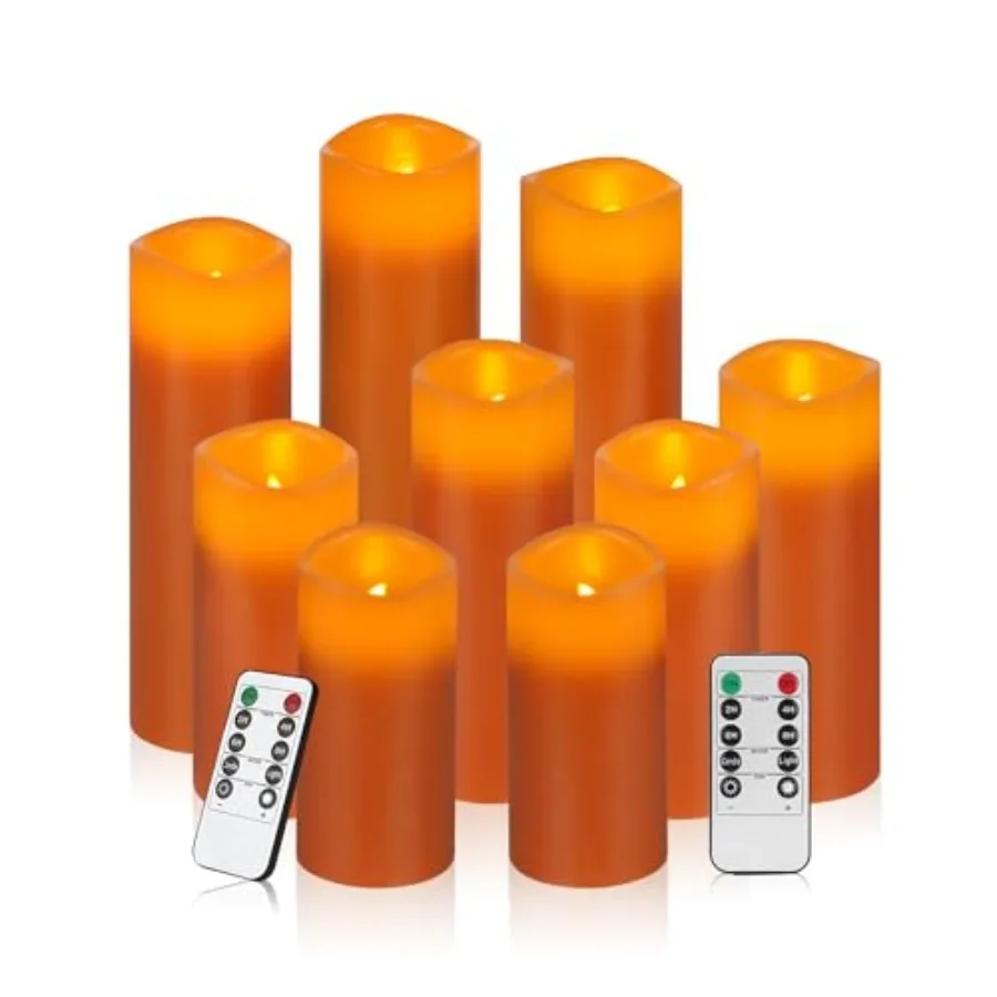 Flameless Candles Battery Operated Candles Real Wax Pillar LED Candles with 10-Key Remote and Cycling 24 Hours Timer
Flameless Candles Battery Operated Candles Real Wax Pillar LED Candles with 10-Key Remote and Cycling 24 Hours Timer