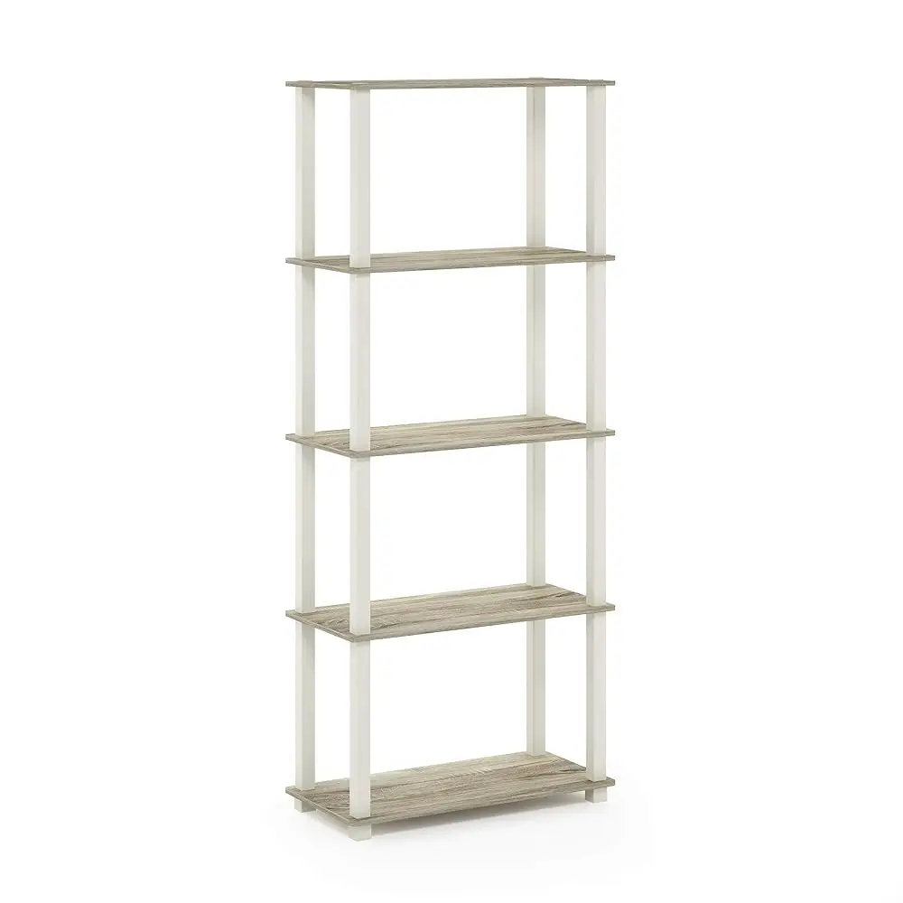 Turn-N-Tube 5-Tier Multipurpose Shelf / Display Ra / Storage Shelf / Bookshelf, Square Tubes, Sonoma Oak/White
Turn-N-Tube 5-Tier Multipurpose Shelf / Display Ra / Storage Shelf / Bookshelf, Square Tubes, Sonoma Oak/White