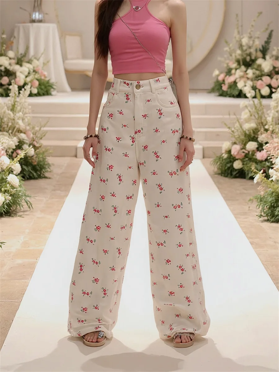 Милые джинсы с высокой талией и цветочным принтом, ткань для женщин, джинсовые брюки, женская одежда, весенний персиковый облегающий панк, танцевальный фестиваль, уличный шик
Милые джинсы с высокой талией и цветочным принтом, ткань для женщин, джинсовые брюки, женская одежда, весенний персиковый облегающий панк, танцевальный фестиваль, уличный шик