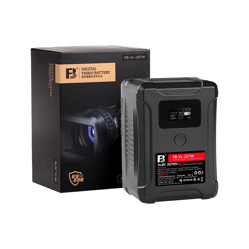 FB VL207W 14000mAh High Capacity V Mount V Lock Battery Li Ion Camera USB Rechargeable Batteries for Sony Canon Laptop Camera 
FB VL207W 14000mAh High Capacity V Mount V Lock Battery Li Ion Camera USB Rechargeable Batteries for Sony Canon Laptop Camera