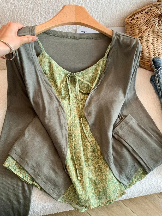 Korean Loose Floral Strap Vest Women Summer Lazy Style Layering Two-Piece Set Beautiful Top Comfortable Breathable Rayon Blend
Korean Loose Floral Strap Vest Women Summer Lazy Style Layering Two-Piece Set Beautiful Top Comfortable Breathable Rayon Blend
