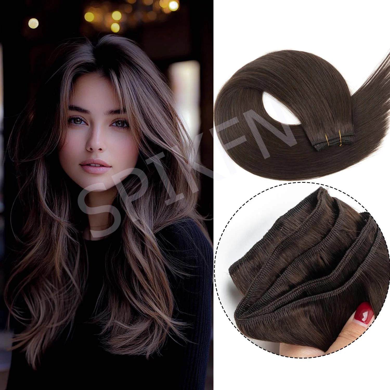 50G 1 Piece /Pack Hair Extensions Double Weft Natural Human Hair Bundles Straight Real Hair Wefts HairPieces for Volume & Length
50G 1 Piece /Pack Hair Extensions Double Weft Natural Human Hair Bundles Straight Real Hair Wefts HairPieces for Volume & Length