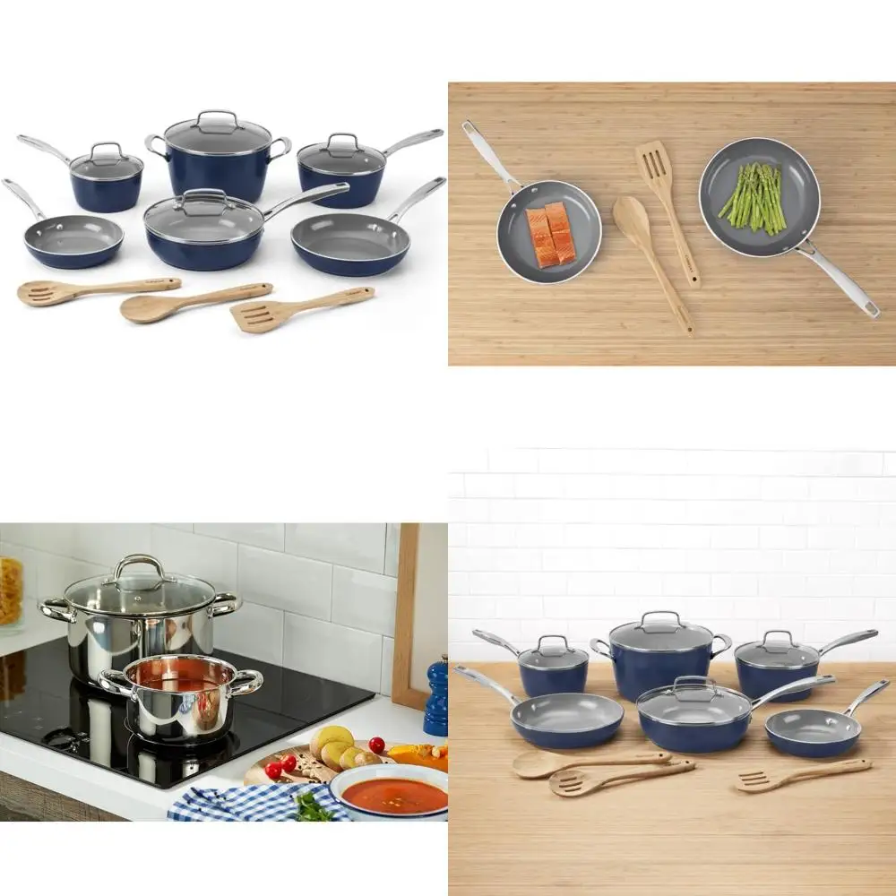 Cuisinart GreenChef Ceramica XT Набор кухонной посуды из 13 предметов с синим антипригарным покрытием
Cuisinart GreenChef Ceramica XT Набор кухонной посуды из 13 предметов с синим антипригарным покрытием