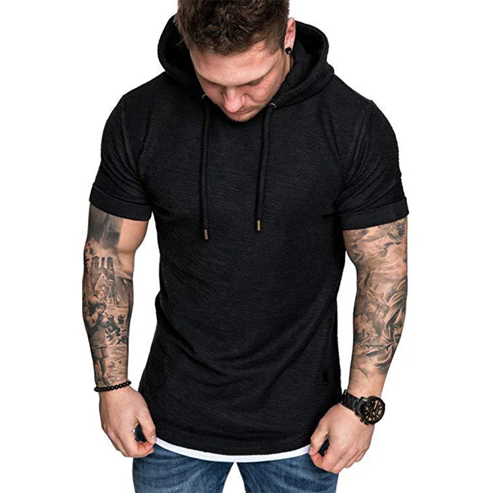 New Stylish Comfy Fashion Mens Top Hoodie Activewear Fitness Gym Hooded Muscle Short Sleeve Solid Color Summer
New Stylish Comfy Fashion Mens Top Hoodie Activewear Fitness Gym Hooded Muscle Short Sleeve Solid Color Summer