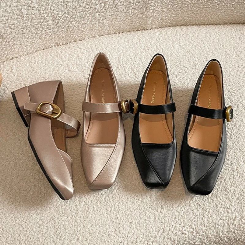 Elegant Satin Square Toe Low Heel Mary Jane Shoes Women French Style Belt Buckle Ladies Shoes Comfort Chunky Heels Office Shoes
Elegant Satin Square Toe Low Heel Mary Jane Shoes Women French Style Belt Buckle Ladies Shoes Comfort Chunky Heels Office Shoes