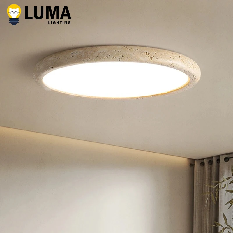 Japanese Wabi Sabi Yellow Travertine Ceiling Lamp ,Natural Cave Stone Circular Ceiling Light for Living Room Bedroom Kitchen
Japanese Wabi Sabi Yellow Travertine Ceiling Lamp ,Natural Cave Stone Circular Ceiling Light for Living Room Bedroom Kitchen