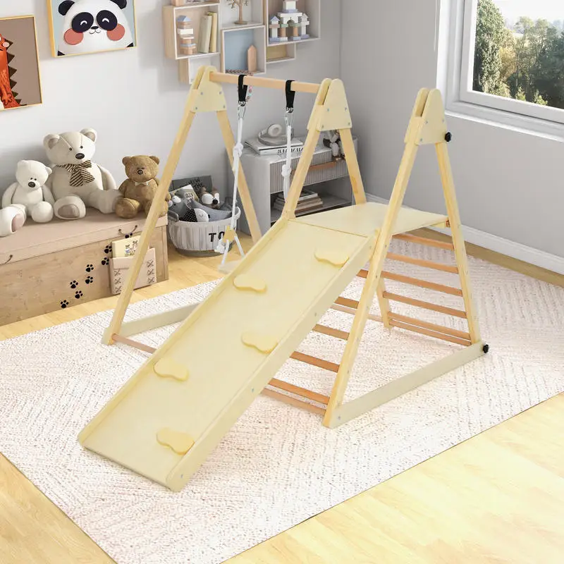 5-in-1 Indoor Jungle Gym Foldable Climber Playset with Fun Slide and Adjustable Swing
5-in-1 Indoor Jungle Gym Foldable Climber Playset with Fun Slide and Adjustable Swing
