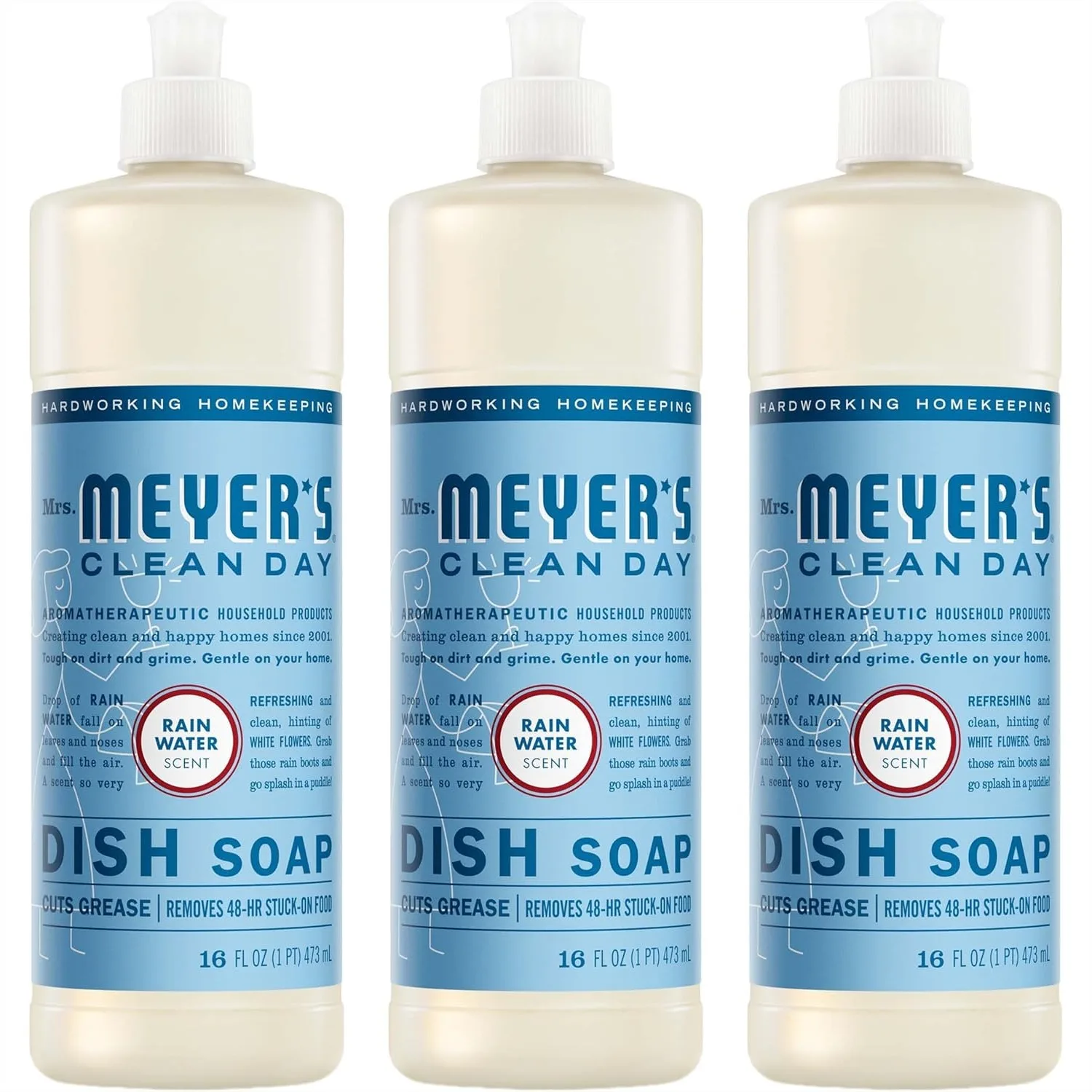Liquid Dish Soap, Rain Water Scent, 16 Fl Oz Bottle - 3 Pack, Removes Stuck-On Food
Liquid Dish Soap, Rain Water Scent, 16 Fl Oz Bottle - 3 Pack, Removes Stuck-On Food