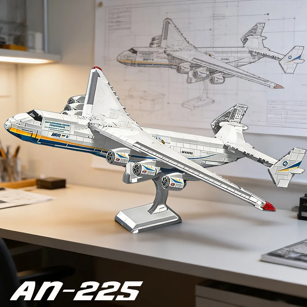 Antonov AN-225 Large Transport Aircraft Model Building Blocks 1747pcs Brick Airplane Architecture Set Assembly Kid Toy For Gift
Antonov AN-225 Large Transport Aircraft Model Building Blocks 1747pcs Brick Airplane Architecture Set Assembly Kid Toy For Gift