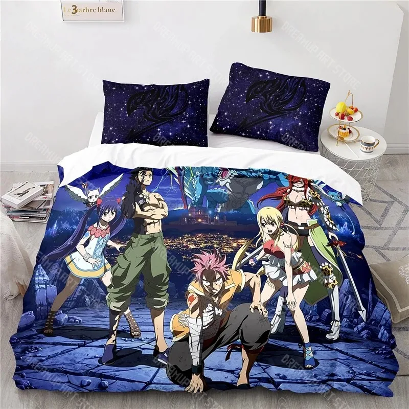 Home Textile Fairy Tail Duvet Cover Set with Pillowcases Classic Cartoon Anime Printed Bedding Set Single Double Queen King Size
Home Textile Fairy Tail Duvet Cover Set with Pillowcases Classic Cartoon Anime Printed Bedding Set Single Double Queen King Size