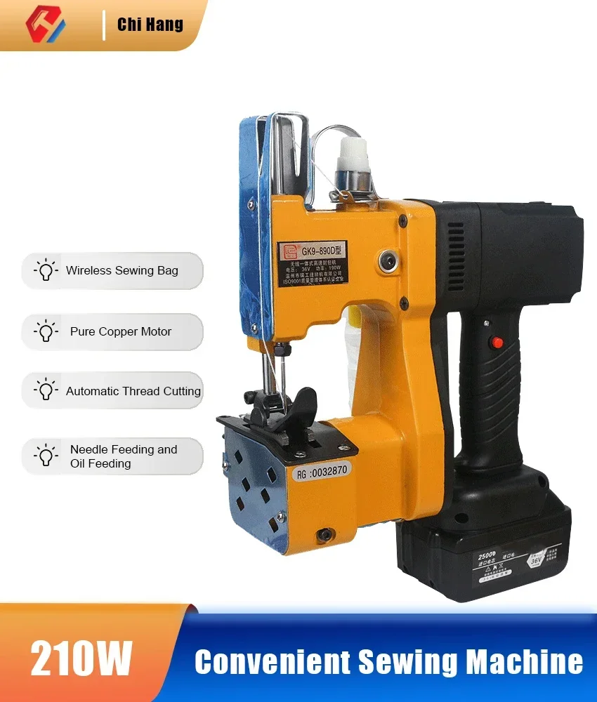 New GK-890D Portable Wireless Rechargeable Lithium Battery Sealing Machine Electric Sewing Machine Woven Bag Sealing Machine
New GK-890D Portable Wireless Rechargeable Lithium Battery Sealing Machine Electric Sewing Machine Woven Bag Sealing Machine