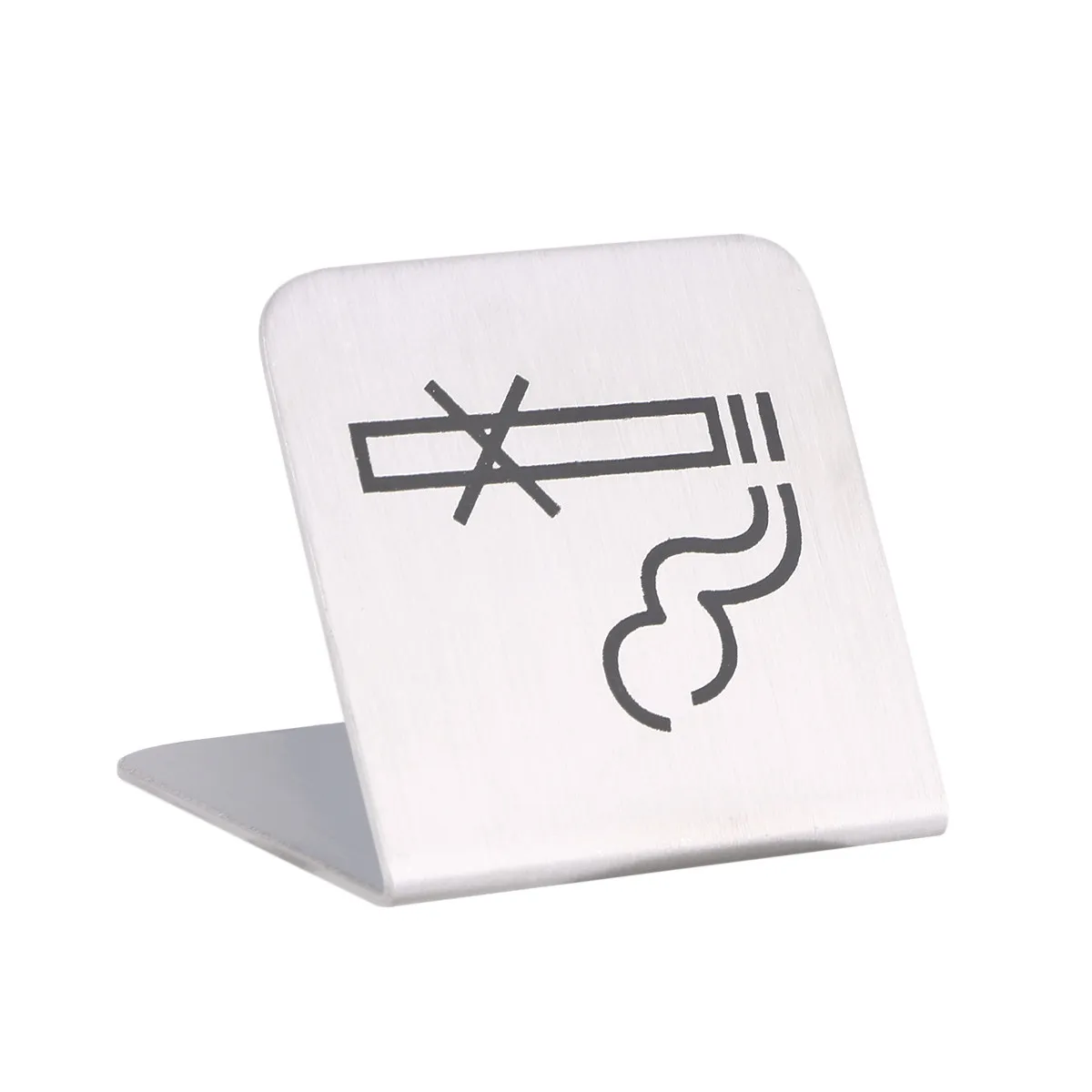 Stainless Steel No Smoking Table Tent Sign Double Sided Free Standing Desktop Reminder for Office Hotel Restaurant Wedding
Stainless Steel No Smoking Table Tent Sign Double Sided Free Standing Desktop Reminder for Office Hotel Restaurant Wedding