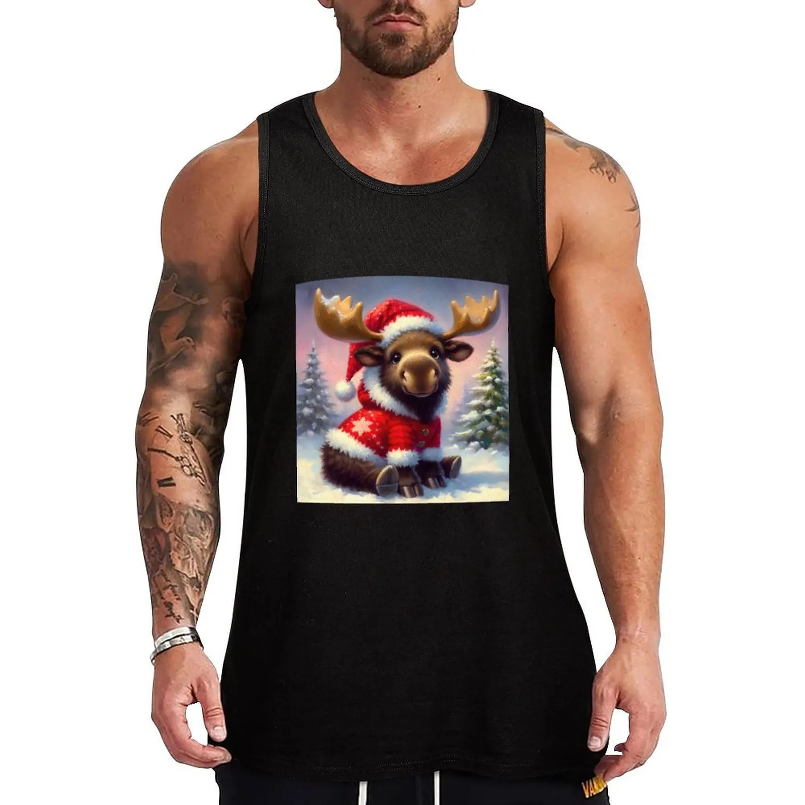 Santa moose Tank Top summer clothes gym clothes man singlet for men Gym t-shirt man
Santa moose Tank Top summer clothes gym clothes man singlet for men Gym t-shirt man