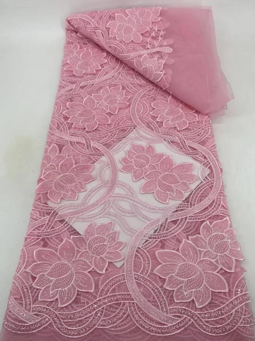 African Lace Fabric, Beaded Sequins, French Nigerian Sewing, Wedding Bridal Fabric, High Quality, Luxury, 5 Yards, 2025
African Lace Fabric, Beaded Sequins, French Nigerian Sewing, Wedding Bridal Fabric, High Quality, Luxury, 5 Yards, 2025