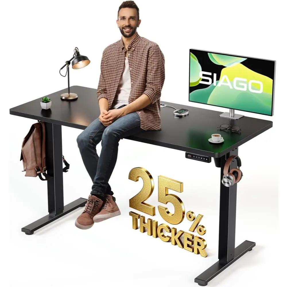 Electric Standing Desk Adjustable - 48 x 24 Inch Sit Stand up Desk with Cable Management - 3 Memory Preset Adjustable He
Electric Standing Desk Adjustable - 48 x 24 Inch Sit Stand up Desk with Cable Management - 3 Memory Preset Adjustable He