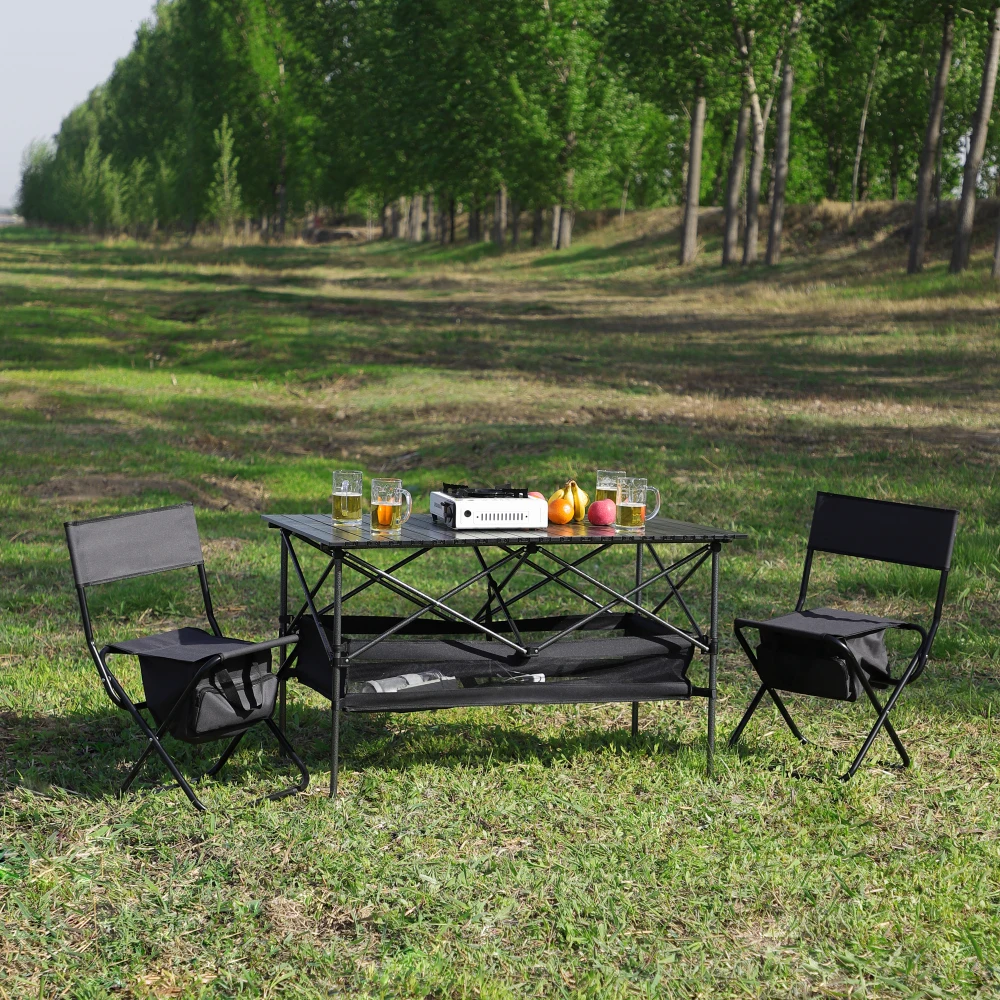 Set of 3, Folding Outdoor Table and Chairs Set for Indoor, Outdoor Camping, Picnics, Beach,Backyard, BBQ, Party, Patio, Black/Gr
Set of 3, Folding Outdoor Table and Chairs Set for Indoor, Outdoor Camping, Picnics, Beach,Backyard, BBQ, Party, Patio, Black/Gr