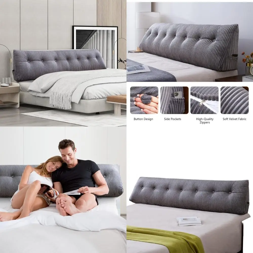 Подушка на танкетке размера «king-size» для чтения и сидения, серая, 76x8x20 дюймов
Подушка на танкетке размера «king-size» для чтения и сидения, серая, 76x8x20 дюймов